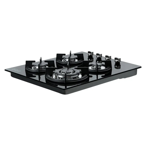 Devanti Gas Cooktop 60cm 4 Burner Glass Cook Top Cooker Stove Hob NG LPG Black Deals499