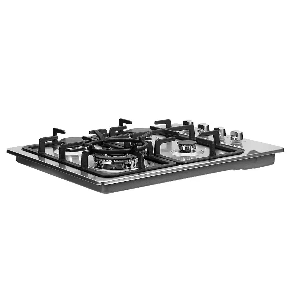 Devanti Gas Cooktop 60cm Kitchen Stove 4 Burner Cook Top NG LPG Stainless Steel Silver Deals499