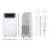 Devanti Portable Air Conditioner Cooling Mobile Fan Cooler Dehumidifier Window Kit White 3300W Deals499
