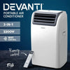Devanti Portable Air Conditioner Cooling Mobile Fan Cooler Dehumidifier Window Kit White 3300W Deals499