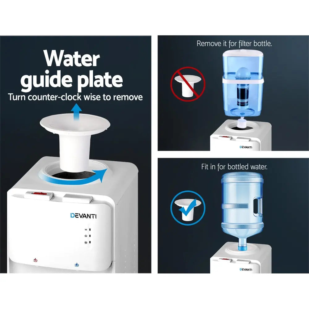 Devanti Water Cooler Dispenser Bottle Filter Purifier Hot Cold Taps Free Standing Office Deals499
