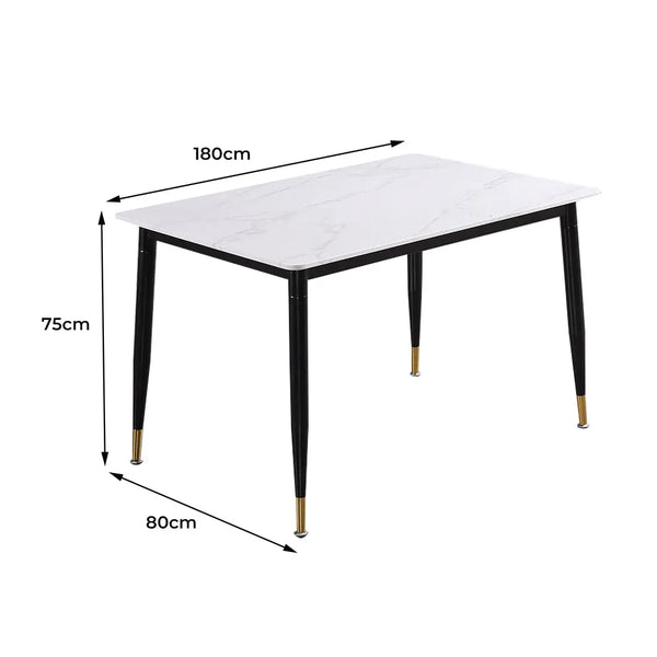 Dining Table Legs Steel Top Coffee Faux Marble Modern Industrial Metal White Deals499