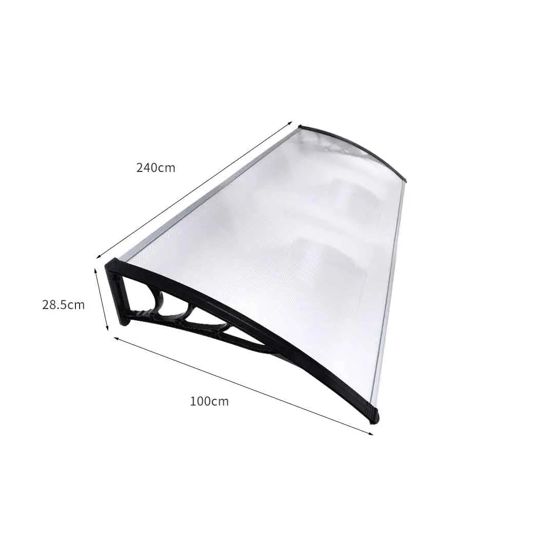 Door Window Awning Outdoor Canopy UV Patio Sun Shield Rain Cover DIY 1M X 2.4M Deals499