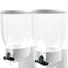 Double Cereal Dispenser Dry Food Storage Container Dispense Machine White Deals499