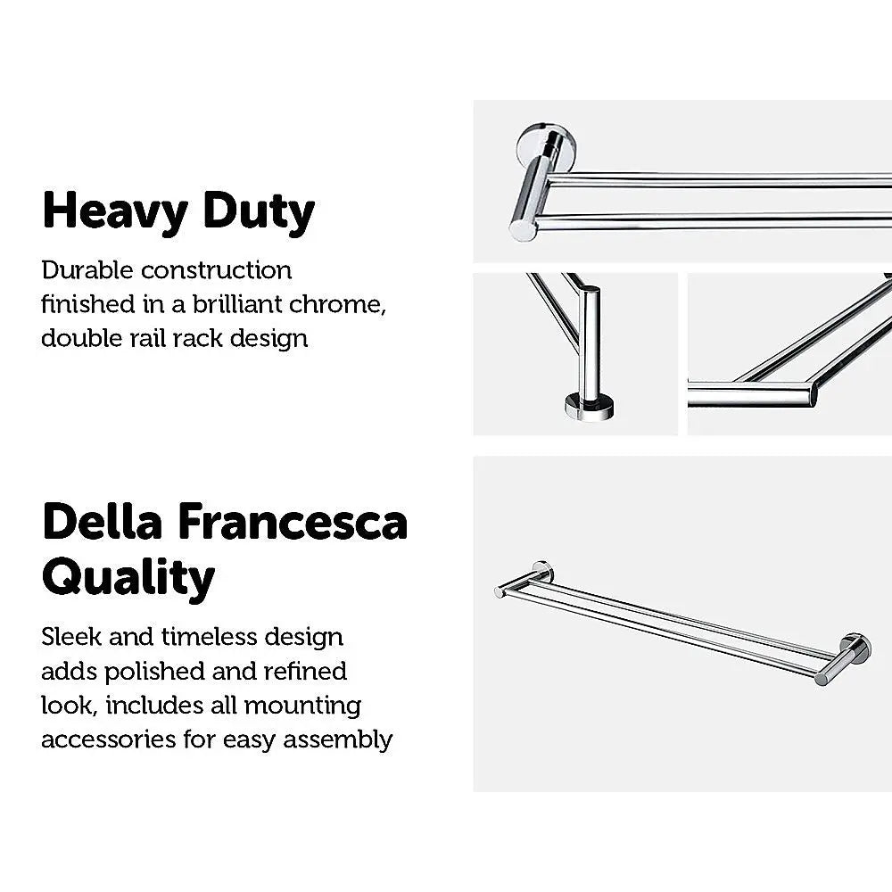 Double Classic Chrome Towel Bar Rail Bathroom Deals499