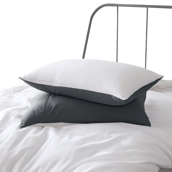 DreamZ 1000TC Microfibre Reversible Duvet Cover and Pillow Case Set Single Size DreamZ