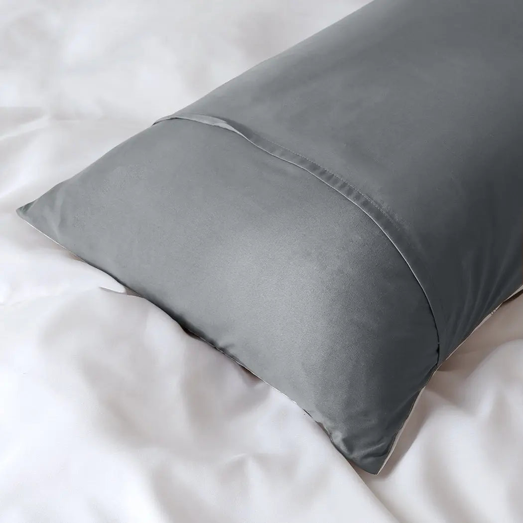 DreamZ 1000TC Microfibre Reversible Duvet Cover and Pillow Case Set Single Size DreamZ
