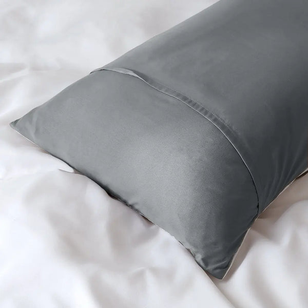 DreamZ 1000TC Microfibre Reversible Duvet Cover and Pillow Case Set Single Size DreamZ