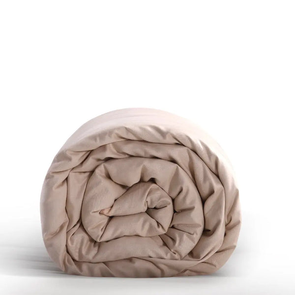 DreamZ 198x122cm Cotton Anti Anxiety Weighted Blanket Cover Protector Beige DreamZ