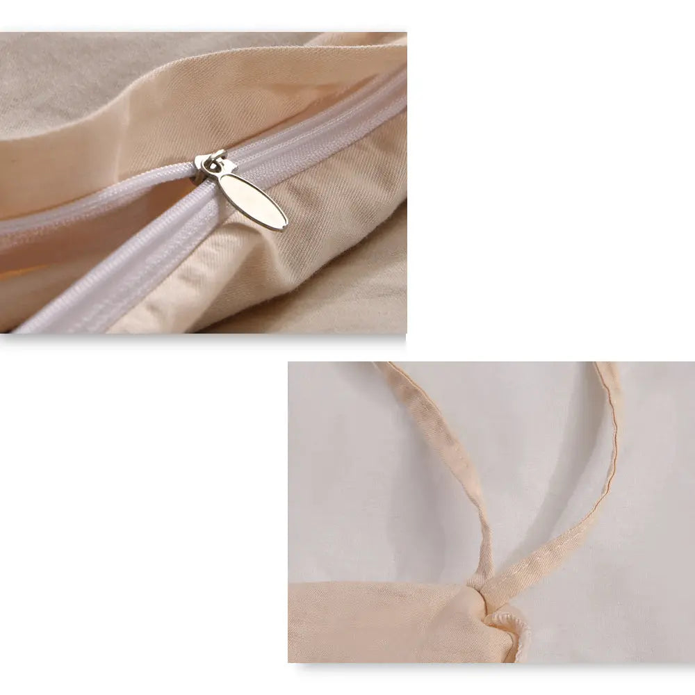 DreamZ 198x122cm Cotton Anti Anxiety Weighted Blanket Cover Protector Beige DreamZ