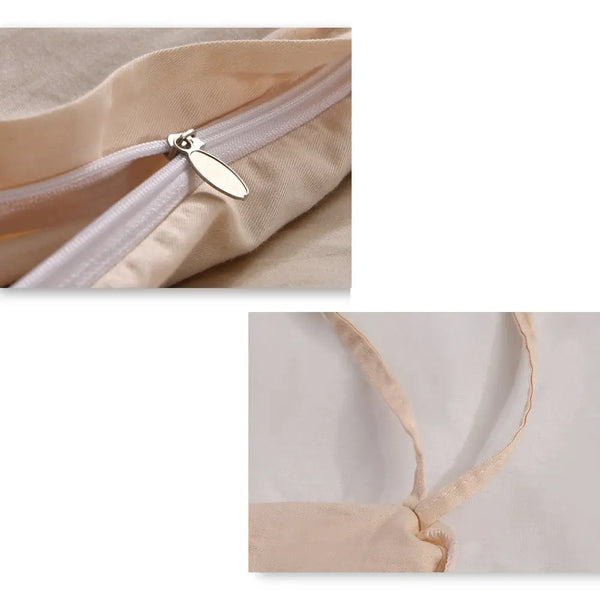 DreamZ 198x122cm Cotton Anti Anxiety Weighted Blanket Cover Protector Beige DreamZ