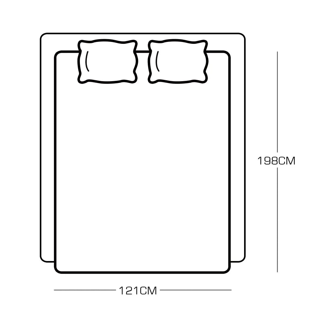 DreamZ 198x122cm Cotton Anti Anxiety Weighted Blanket Cover Protector Grey DreamZ