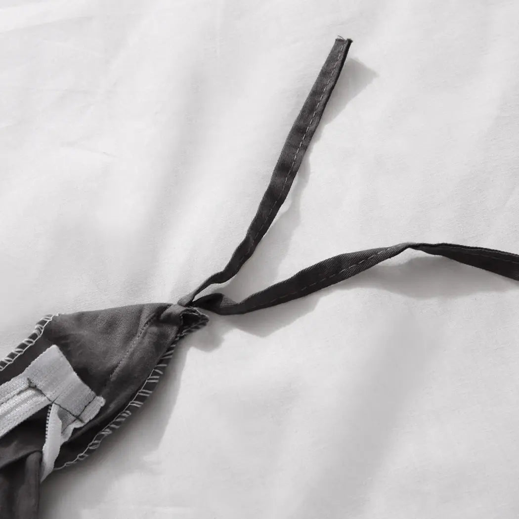 DreamZ 198x122cm Cotton Anti Anxiety Weighted Blanket Cover Protector Grey DreamZ