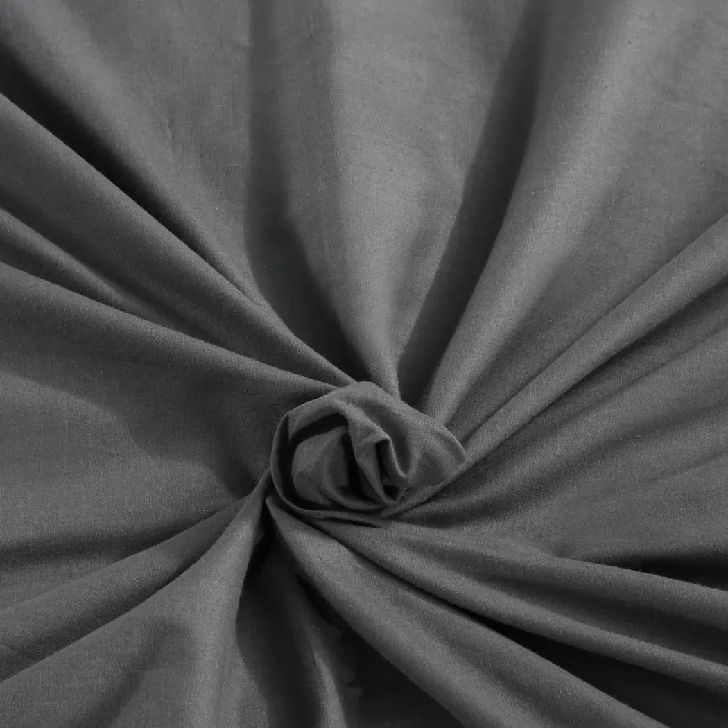 DreamZ 198x122cm Cotton Anti Anxiety Weighted Blanket Cover Protector Grey DreamZ