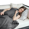 DreamZ 198x122cm Cotton Anti Anxiety Weighted Blanket Cover Protector Grey DreamZ
