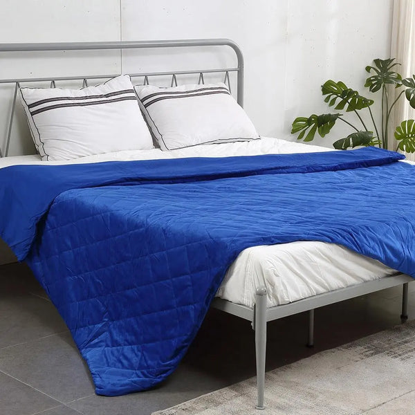 DreamZ 202x151cm Anti Anxiety Weighted Blanket Cover Polyester Cover Only Blue DreamZ