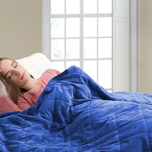 DreamZ 2KG Kids Anti Anxiety Weighted Blanket Gravity Blankets Blue Colour DreamZ