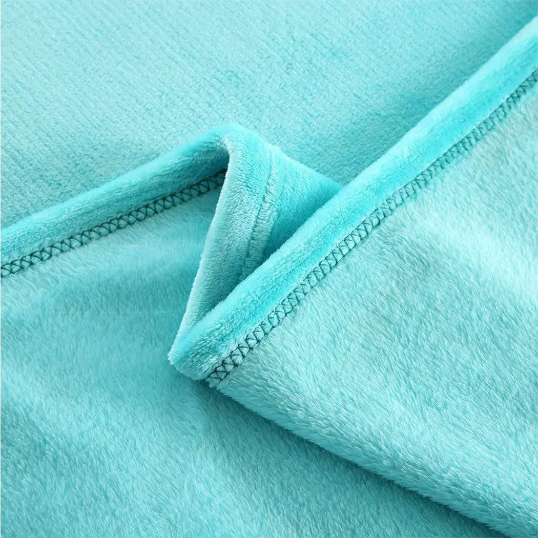 DreamZ 320GSM 220x240cm Ultra Soft Mink Blanket Warm Throw in Teal Colour Deals499