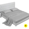 DreamZ 4 Pcs Natural Bamboo Cotton Bed Sheet Set in Size King Grey Deals499