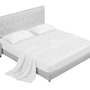 DreamZ 4 Pcs Natural Bamboo Cotton Bed Sheet Set in Size King White Deals499