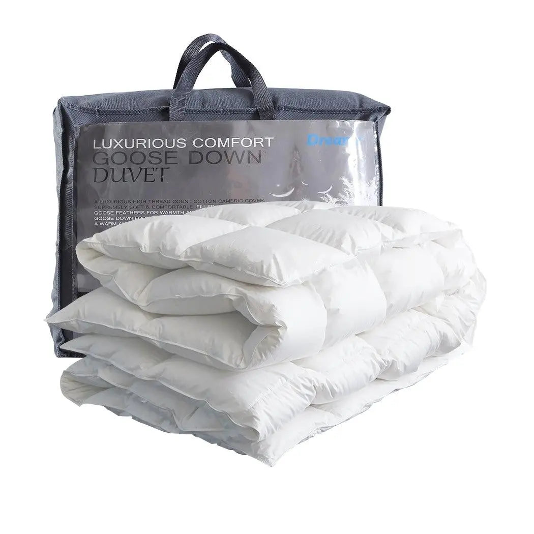 DreamZ 700GSM All Season Goose Down Feather Filling Duvet in Double Size Deals499
