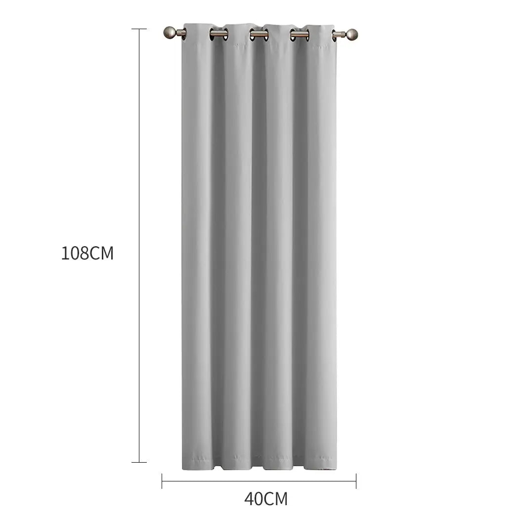DreamZ Blockout Curtain Blackout Curtains Eyelet Room 102x275cm Grey Deals499
