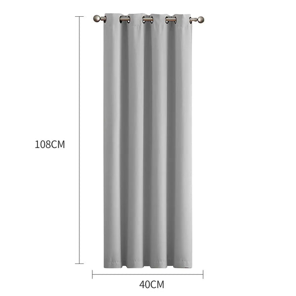 DreamZ Blockout Curtain Blackout Curtains Eyelet Room 102x275cm Grey Deals499