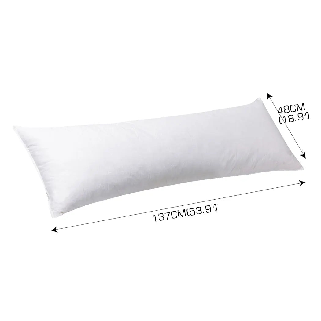 DreamZ Body Full Long Pillow Luxury Slip Cotton Maternity Pregnancy 137cm White Deals499