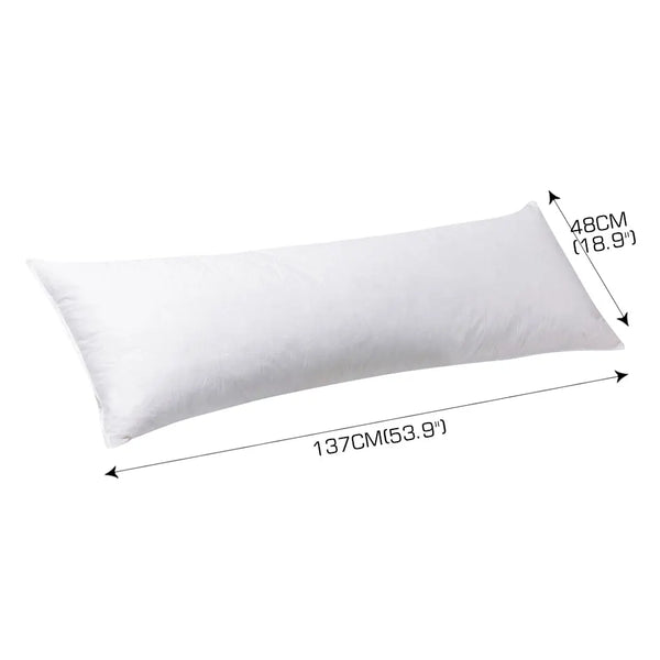 DreamZ Body Full Long Pillow Luxury Slip Cotton Maternity Pregnancy 137cm White Deals499