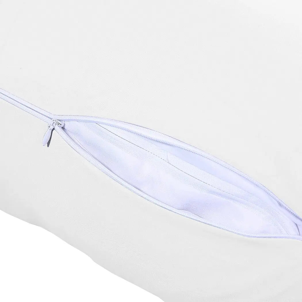 DreamZ Body Full Long Pillow Luxury Slip Cotton Maternity Pregnancy 137cm White Deals499