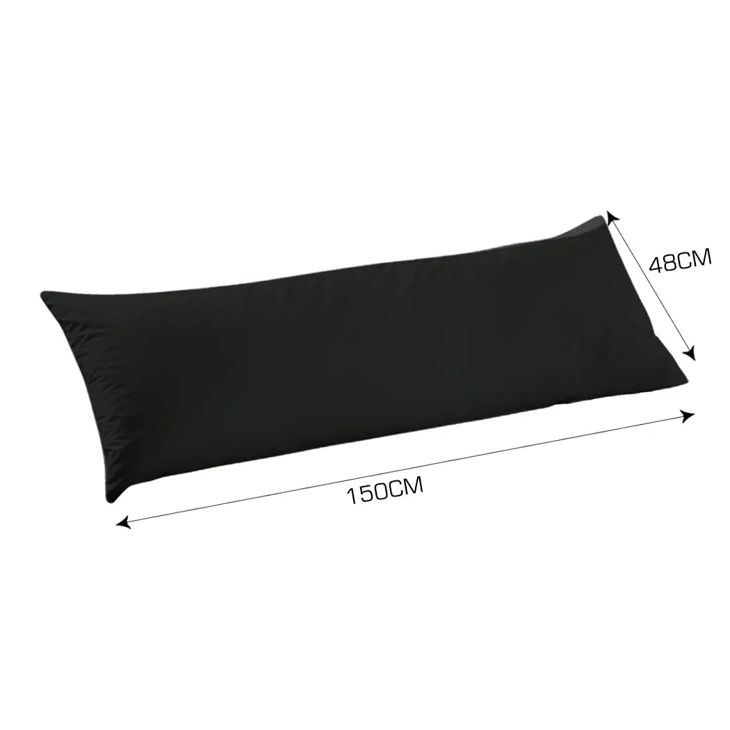 DreamZ Body Full Long Pillow Luxury Slip Cotton Maternity Pregnancy 150cm Black Deals499