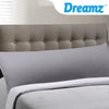DreamZ Body Full Long Pillow Luxury Slip Cotton Maternity Pregnancy 150cm Grey Deals499