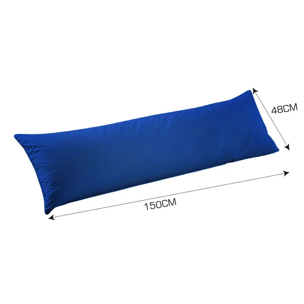 DreamZ Body Full Long Pillow Luxury Slip Cotton Maternity Pregnancy 150cm Navy Deals499