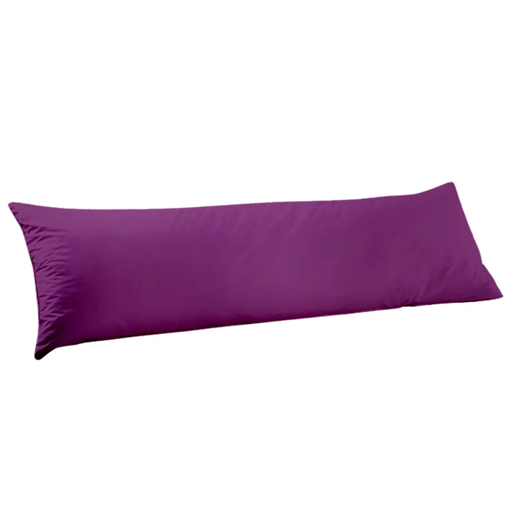DreamZ Body Full Long Pillow Luxury Slip Cotton Maternity Pregnancy 150cm Plum Deals499