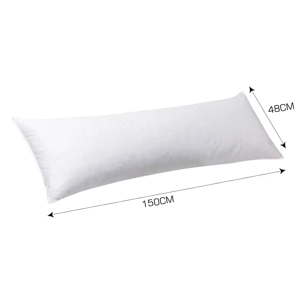 DreamZ Body Full Long Pillow Luxury Slip Cotton Maternity Pregnancy 150cm White Deals499