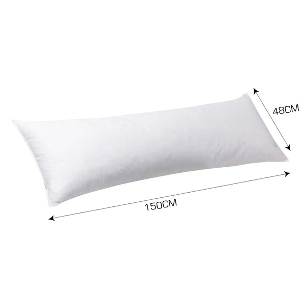 DreamZ Body Full Long Pillow Luxury Slip Cotton Maternity Pregnancy 150cm White Deals499