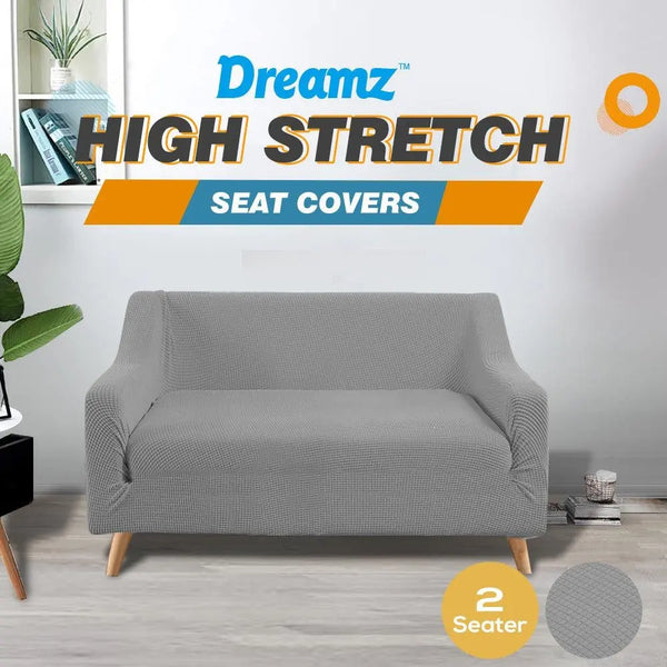 DreamZ Couch Stretch Sofa Lounge Cover Protector Slipcover 2 Seater Grey Deals499