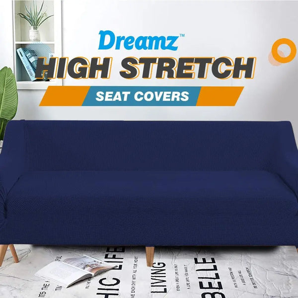 DreamZ Couch Stretch Sofa Lounge Cover Protector Slipcover 4 Seater Navy Deals499