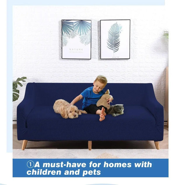 DreamZ Couch Stretch Sofa Lounge Cover Protector Slipcover 4 Seater Navy Deals499