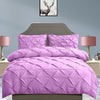 DreamZ Diamond Pintuck Duvet Cover Pillow Case Set in Full Size in Plum Deals499