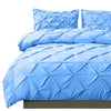 DreamZ Diamond Pintuck Duvet Cover and Pillow Case Set in UK Size in Navy Colour Deals499