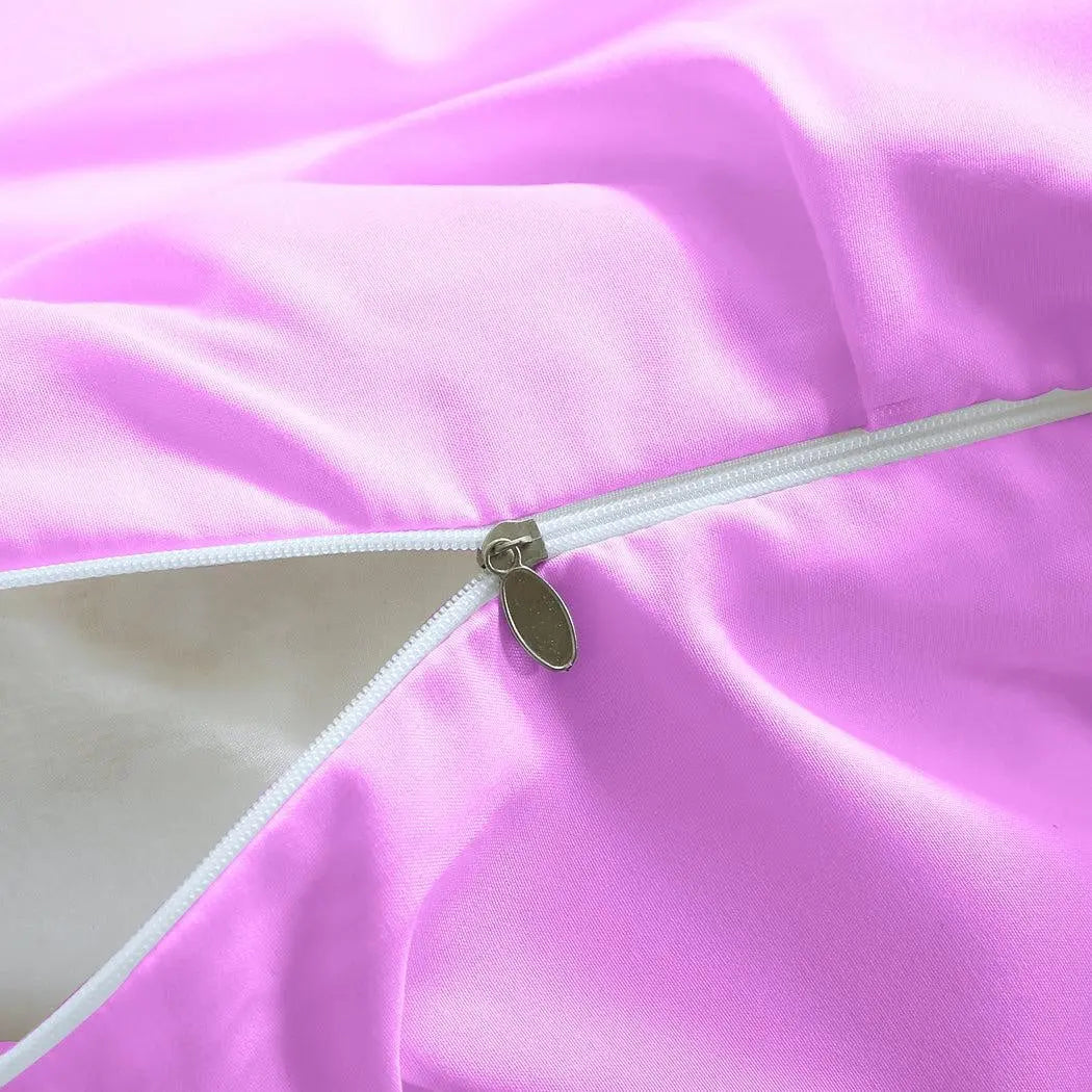 DreamZ Diamond Pintuck Duvet Cover and Pillow Case Set in UK Size in Plum Colour Deals499