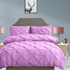 DreamZ Diamond Pintuck Duvet Cover and Pillow Case Set in UK Size in Plum Colour Deals499