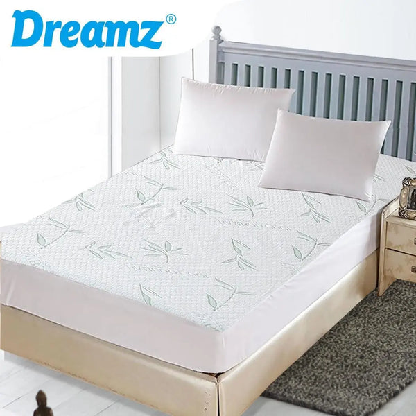 DreamZ King Single Fully Fitted Waterproof Breathable Bamboo Mattress Protector Deals499