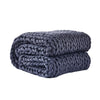 DreamZ Knitted Weighted Blanket Chunky Bulky Knit Throw Blanket 9KG Dark Grey Deals499