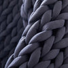 DreamZ Knitted Weighted Blanket Chunky Bulky Knit Throw Blanket 9KG Dark Grey Deals499