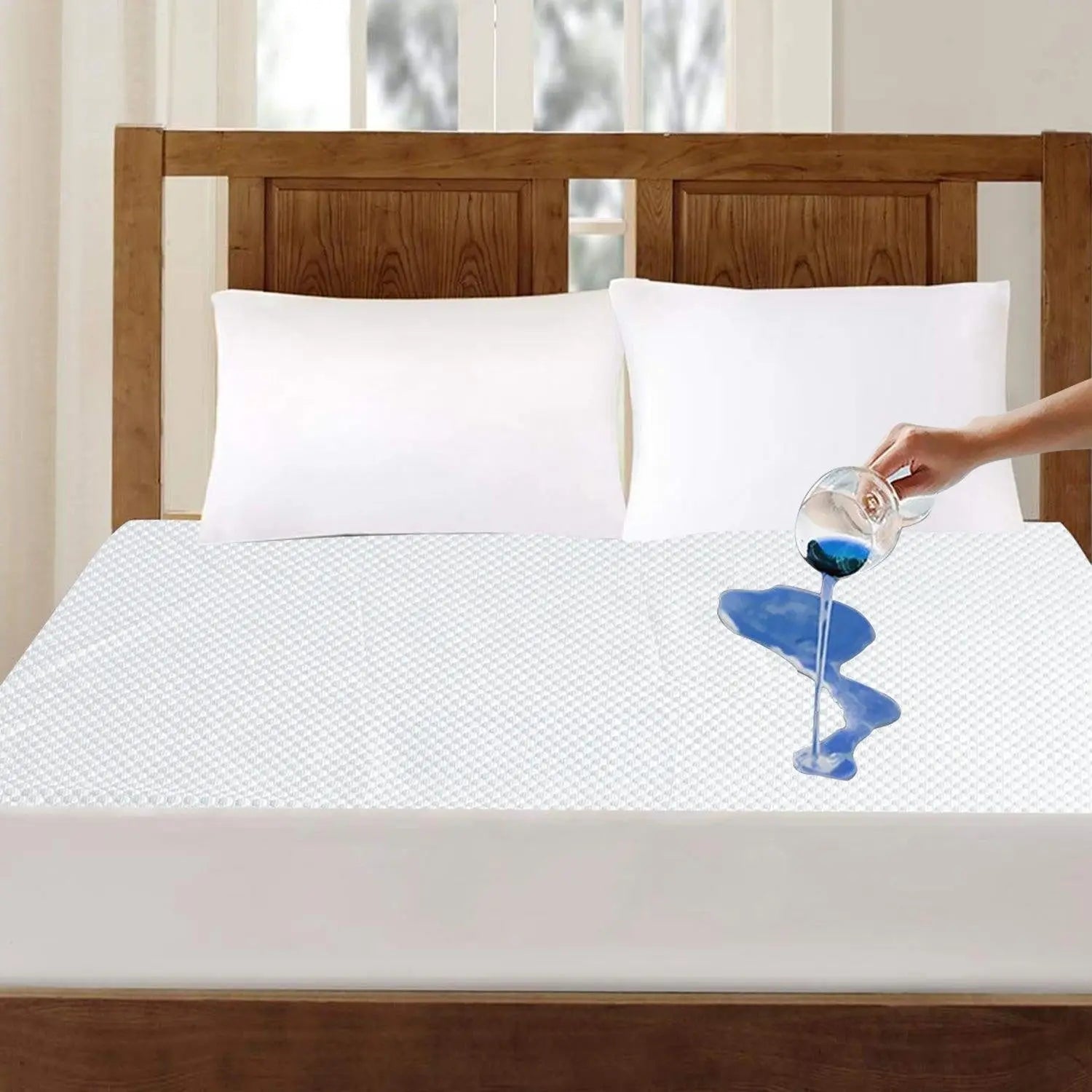 DreamZ Mattress Protector Topper Polyester Cool Fitted Cover Waterproof Single Deals499