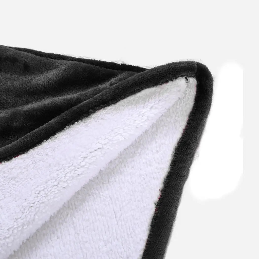 DreamZ Plush Warm Fleece Sherpa Hoodie Sweatshirt Huggle Blanket Pajamas Grey Deals499