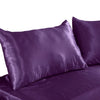 DreamZ Ultra Soft Silky Satin Bed Sheet Set in King Single Size in Purple Colour Deals499