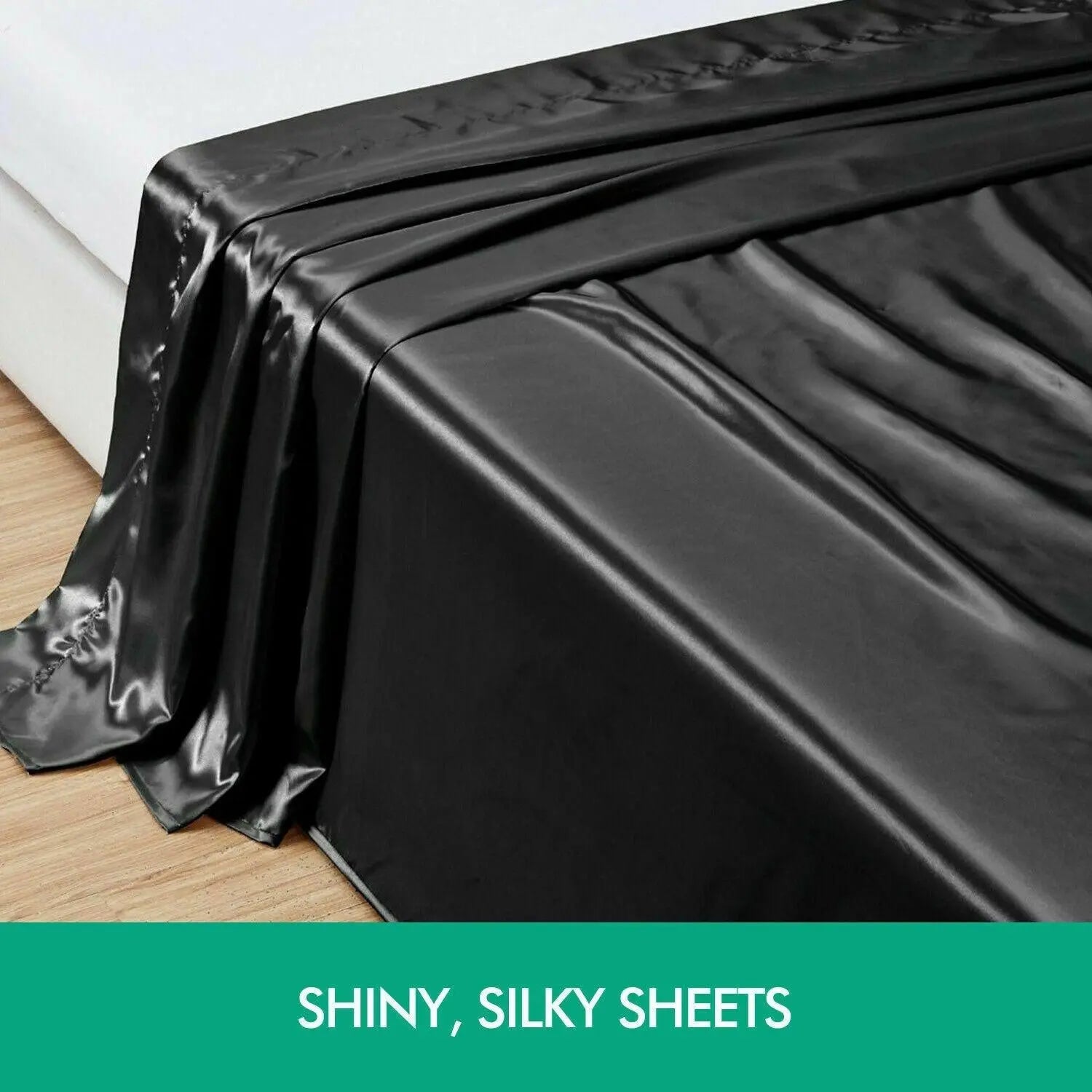 DreamZ Ultra Soft Silky Satin Bed Sheet Set in Queen Size in Burgundy Colour Deals499